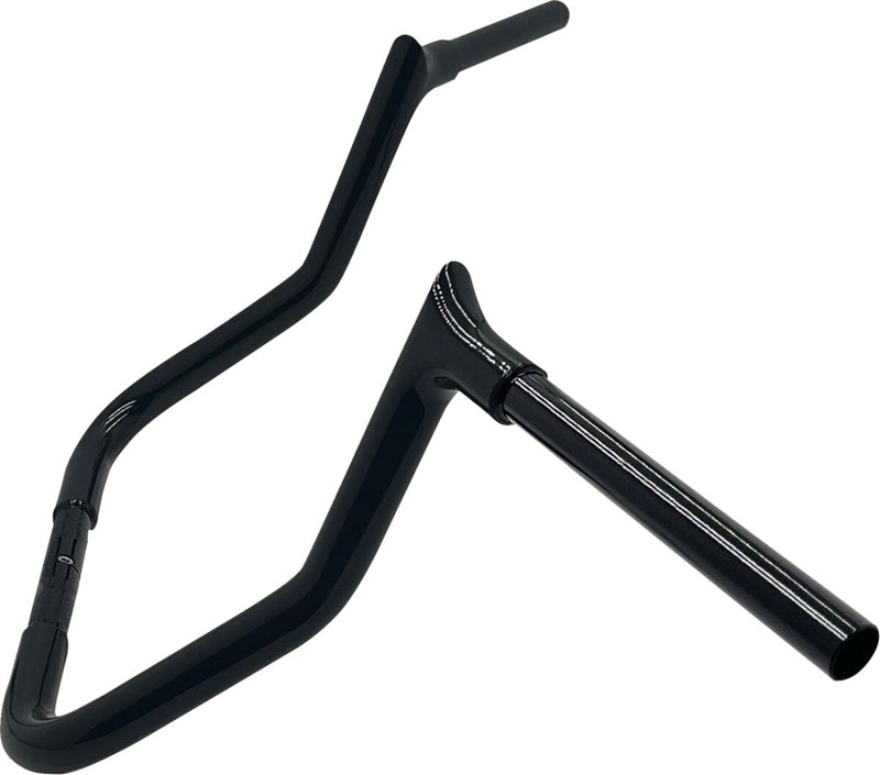 FAT Baggers INC. 1-1/4" EZ Install Pointed Top Handlebar - Black, Gloss - 905013-B