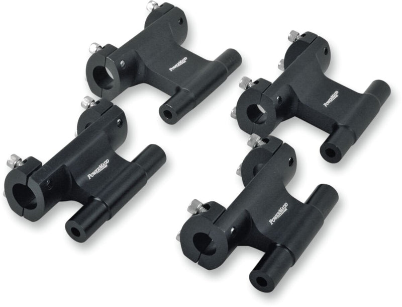 Powermadd Powerriser 475 Pivoting Handlebar Risers - Black, Flat - 45430