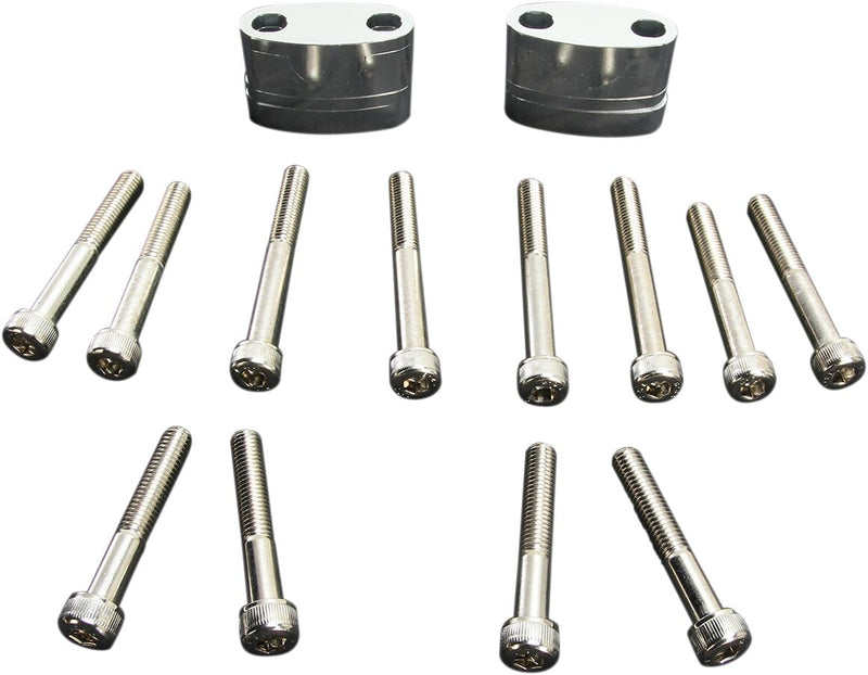 EMGO Aluminium Handlebar Riser Kit - Polished - 23-09370
