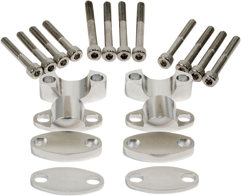 EMGO Aluminium Handlebar Riser Kit - Polished - 23-09380