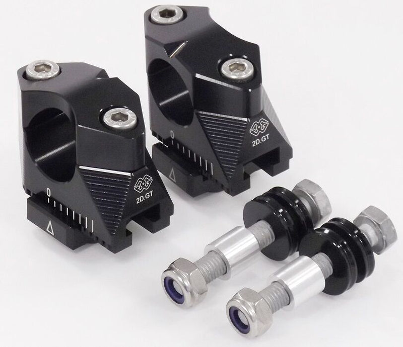 Gilles Tooling 2D.GT Handlebar Risers - Black - 2DGT-02-10