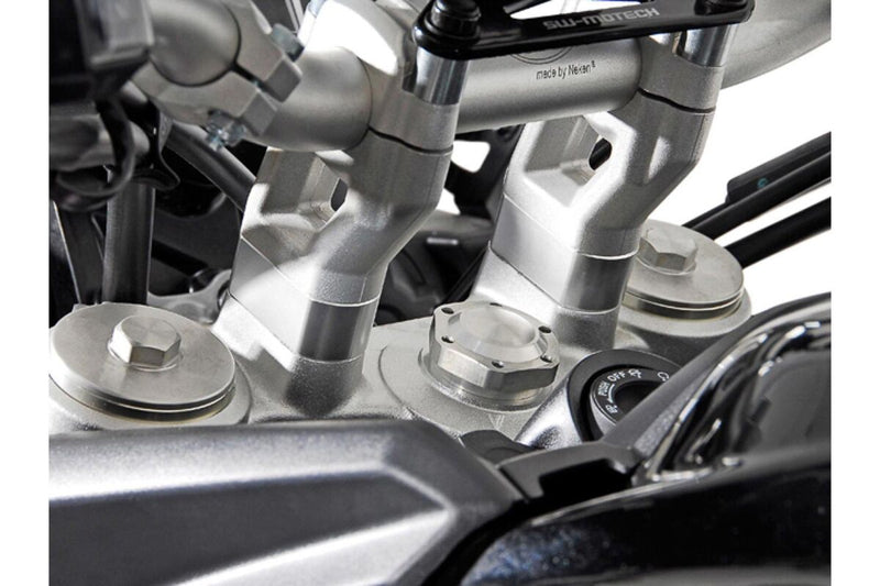 SW-Motech 20mm Bar Riser - Powder-Coated,  Silver - Handlebar - LEH.11.039.10000/S