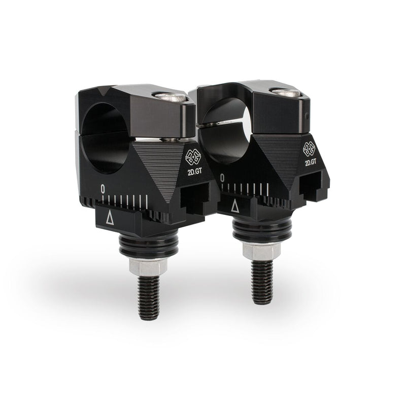 Gilles Tooling 2D.GT Handlebar Risers - Black - 2DGT-02-26-B