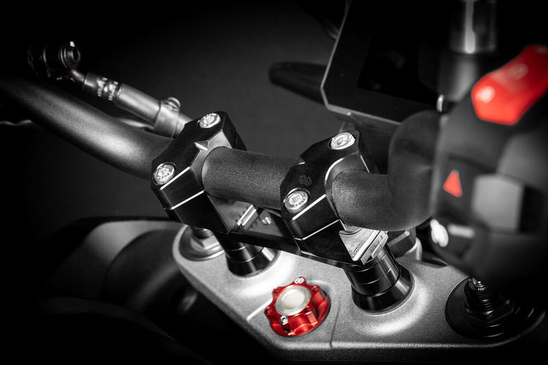 Gilles Tooling 2D.GT Handlebar Risers - Black - 2DGT-19-B
