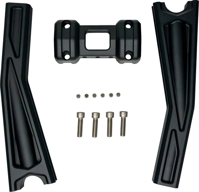 Kodlin USA Ascent Pro Risers - Anodised, Black, Drilled, Pullback