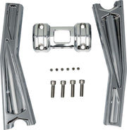 Kodlin USA Ascent Pro Risers - Chrome, Drilled, Pullback