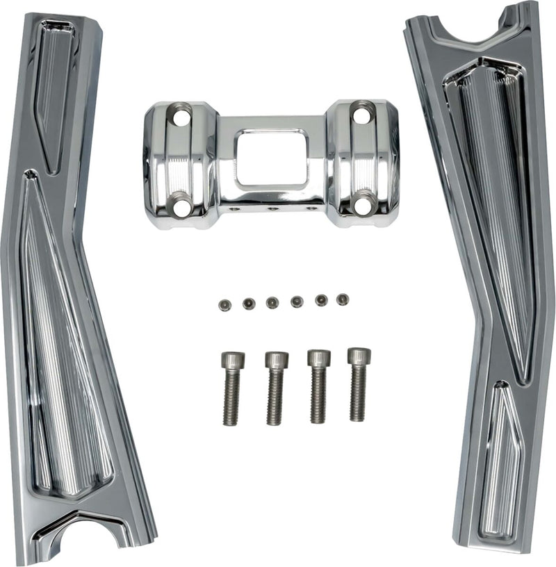 Kodlin USA Ascent Pro Risers - Chrome, Drilled, Pullback