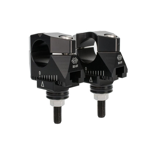 Gilles Tooling 2D.GT Handlebar Risers - Black - 2DGT-02-09