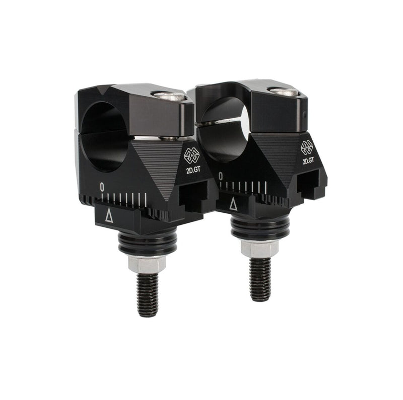 Gilles Tooling ADJ HANDLEBAR RISERS - Black - 2DGT-02-20