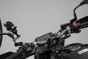 SW-Motech Universal GPS mount kit with T-Lock Smartphone - Black