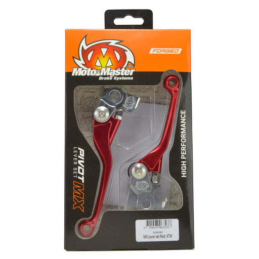 Moto-Master Pivot Lever Set - Red - Brake/Clutch - 101343