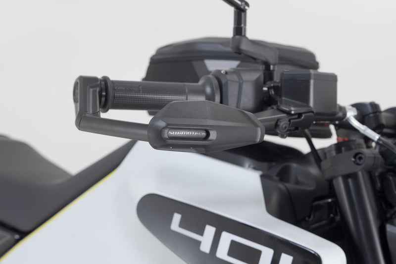 SW-Motech Lever Guards with Wind Protection - Anodised,  Black - LVG.03.014.11000/B