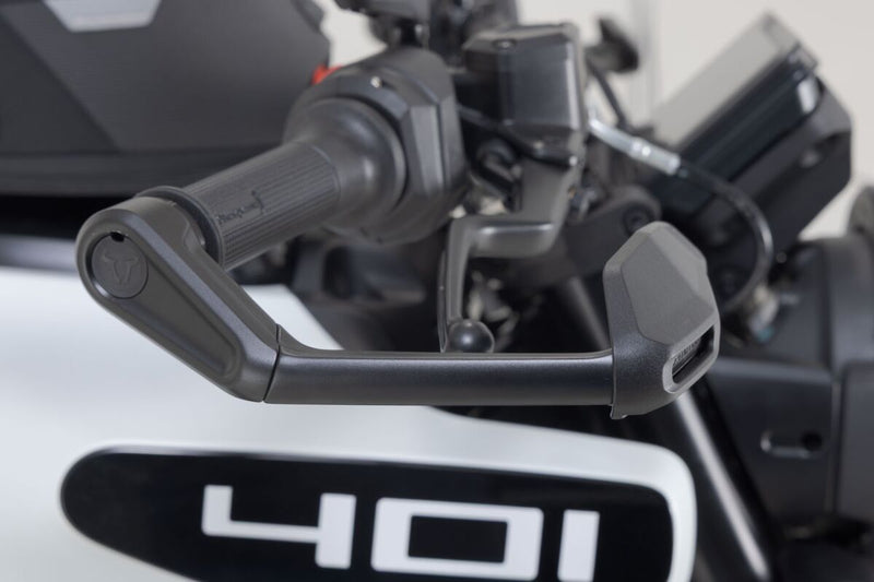 SW-Motech Lever Guards with Wind Protection - Anodised,  Black - LVG.03.014.11000/B