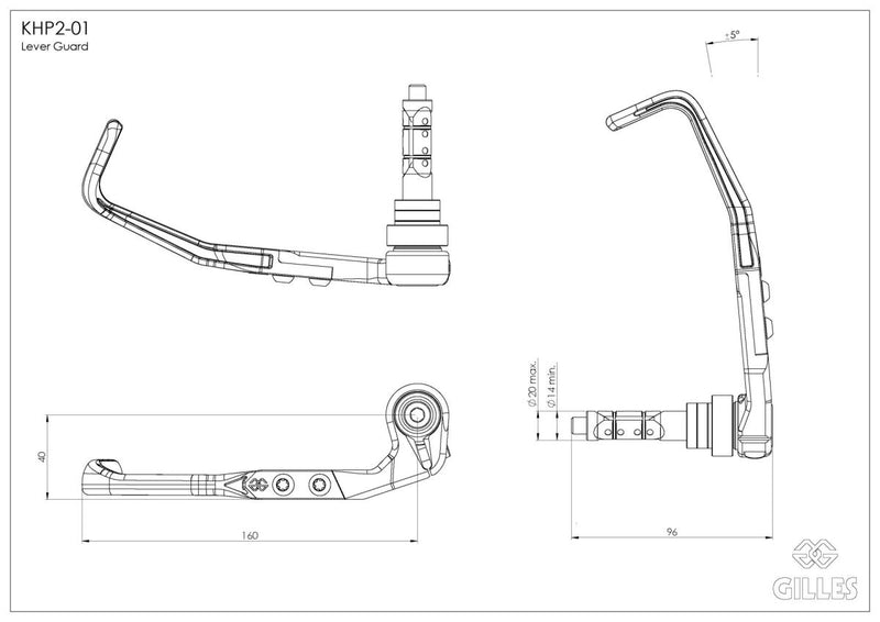 Gilles Tooling Handshield Clutch Side - Black - Clutch Lever