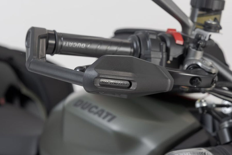 SW-Motech Lever Guards with Wind Protection - Black - Bracket