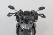 SW-Motech Lever Guards with Wind Protection - Black - Bracket