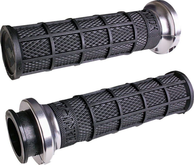 ODI Hart-Luck Signature V-Twin Lock-On™ Grips for Indian - Black, Silver