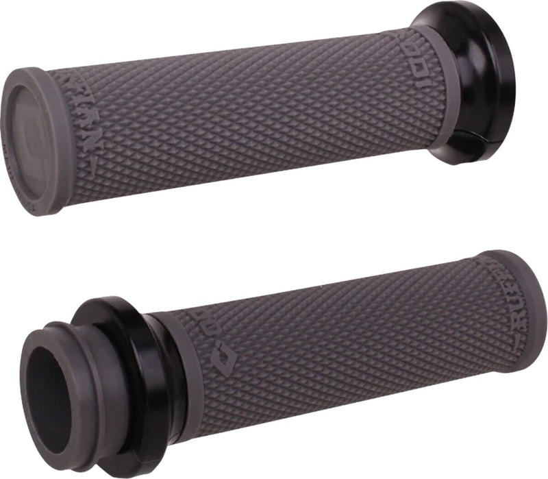 ODI Ruffian Lock-On Street Grips - Black, Flat, Graphite, Polished