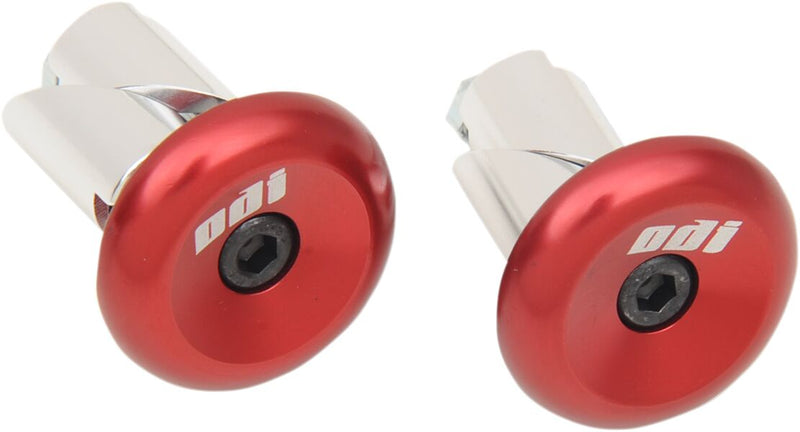 ODI Aluminium Handlebar End Plug - Anodised, Red