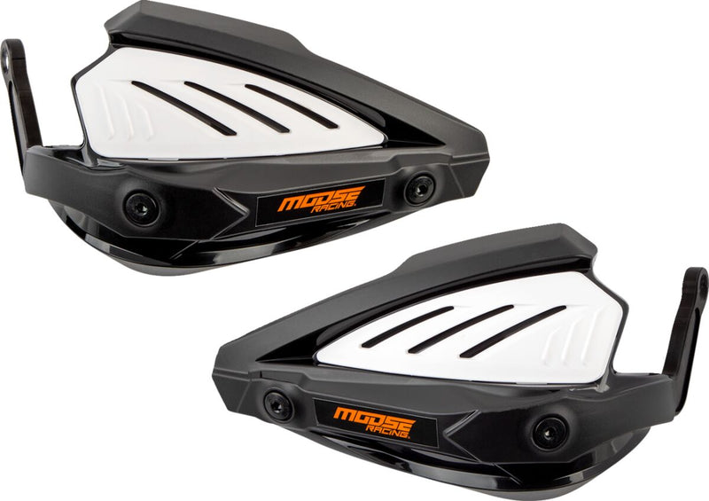 Moose Offroad Hard-parts Voyager Handguards - Anodised, Black, White, Standard - 0635-2118