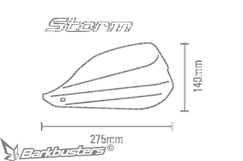 Barkbusters Handguard STORM for 22mm Handlebar - Black