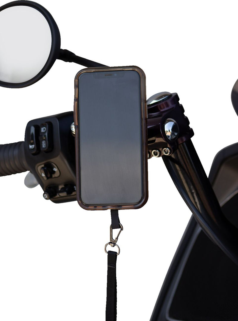 Klock Werks Ambidextrous Phone Mount - iOmounts™, Black, Silver - KWD-04-0609-B