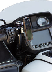 Klock Werks Ambidextrous Phone Mount - iOmounts™, Black, Silver - KWD-04-0609-B