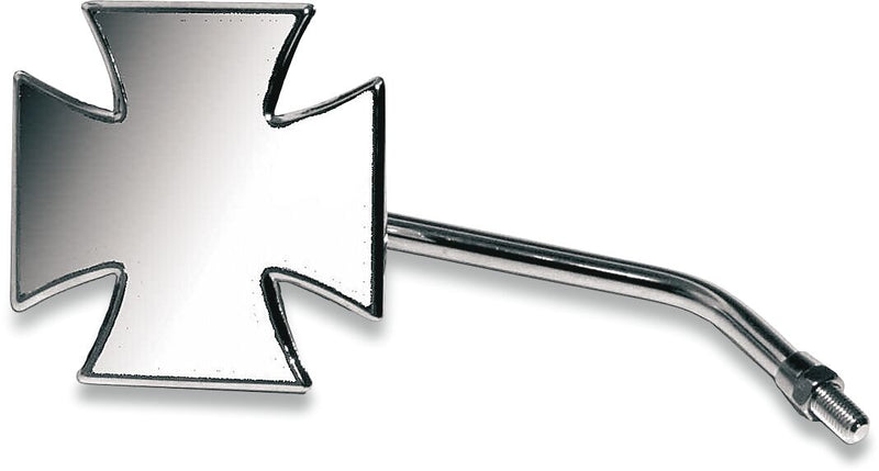 EMGO Maltese Cross Mirror - Chrome,  Silver - Side View - 20-34842A