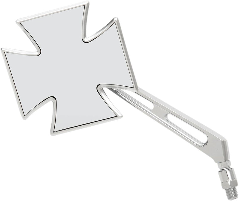 EMGO Maltese Cross Mirror - Chrome,  Silver - Side View - 20-34864A