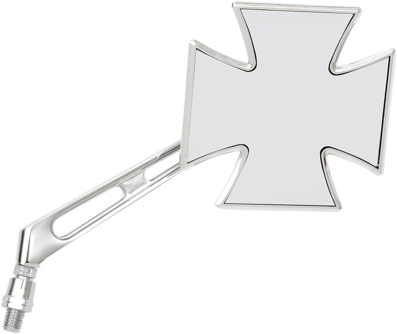 EMGO Maltese Cross Mirror - Chrome,  Silver - Side View - 20-34863A