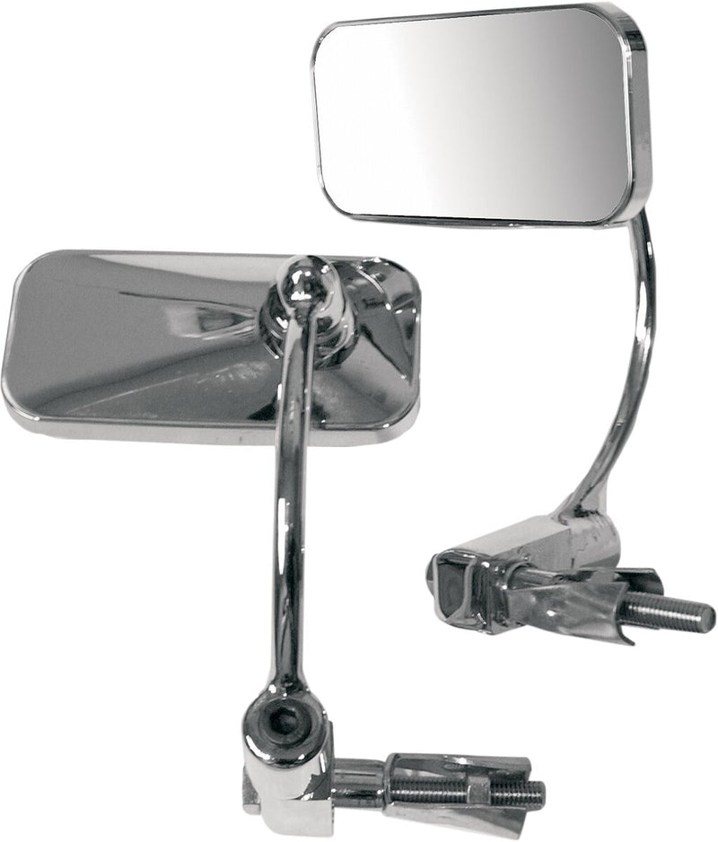 EMGO Universal Bar-End Mirror El Chico Handlebars - Chrome,  Silver - Side View