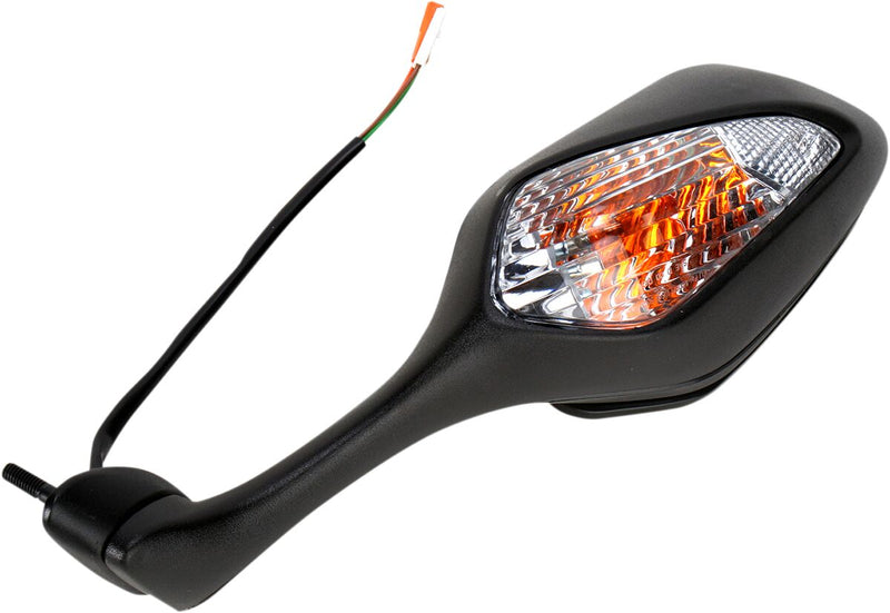 EMGO OEM-Style Replacement Mirror - Black,  Matte - Side View - 20-35262