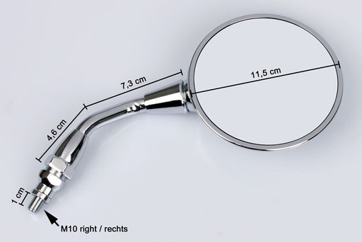 EMGO Mirror Replacement - Chrome - Side View - 20-25131