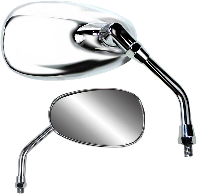 Parts Unlimited Classic American-Style Mirror - Left, Right, Chrome, Silver - 17030