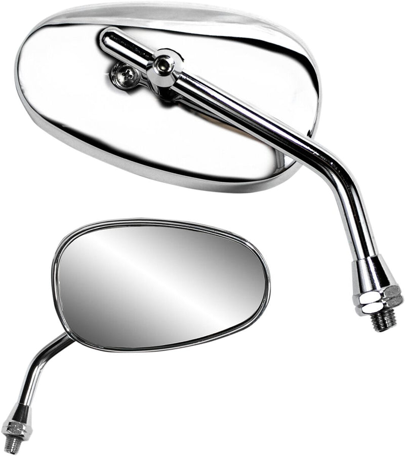 Parts Unlimited Mini Classic Mirror - Left, Right, Chrome, Silver