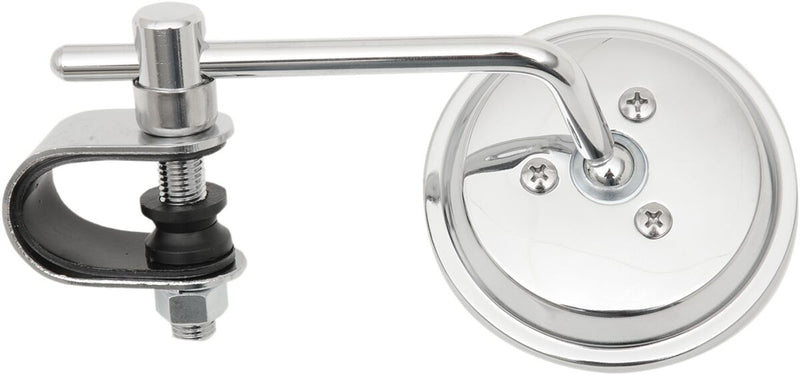 EMGO 3" Chrome Stamped Mirror - Chrome,  Silver - Side View