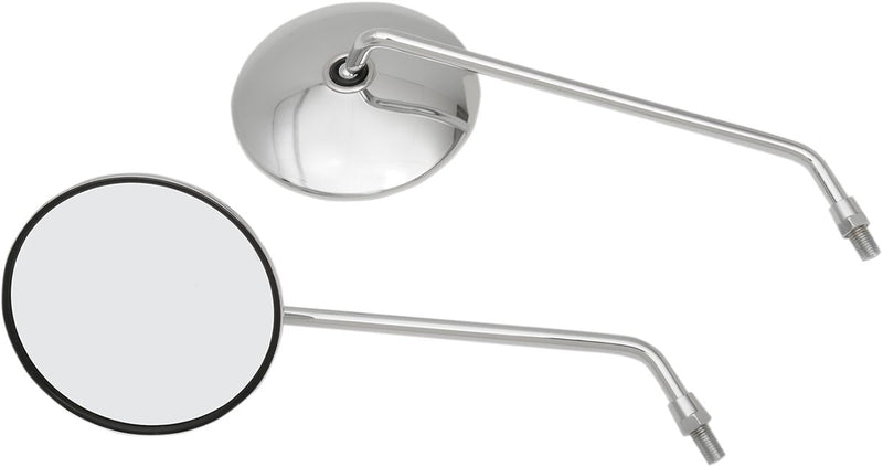 EMGO Yamaha Classic Chrome Mirror - Chrome,  Silver - Side View - 20-37414
