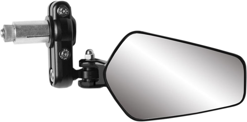 Parts Unlimited Bar End Mirror - Left, Right, Black, Gloss