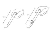 SW-Motech Sport Mirror Set Short Arm - Left, Right, Black - MIR.00.850.10801