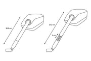 SW-Motech Sport Mirror Set Long Arm - Left, Right, Black - MIR.00.850.11701