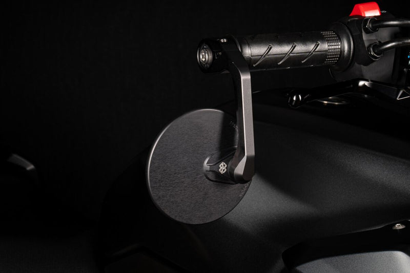 Gilles Tooling Moon Barend-mirror Round M12 - Black, Handlebar End