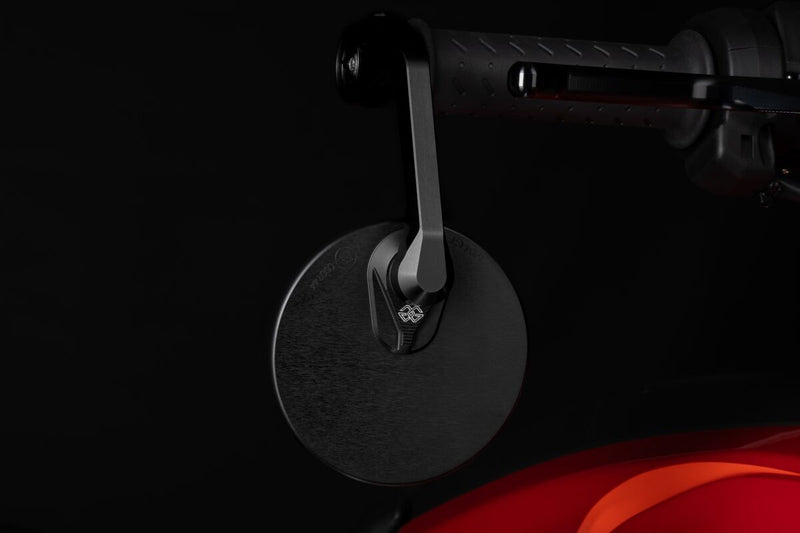Gilles Tooling Moon Barend-mirror Round M12 - Black, Handlebar End