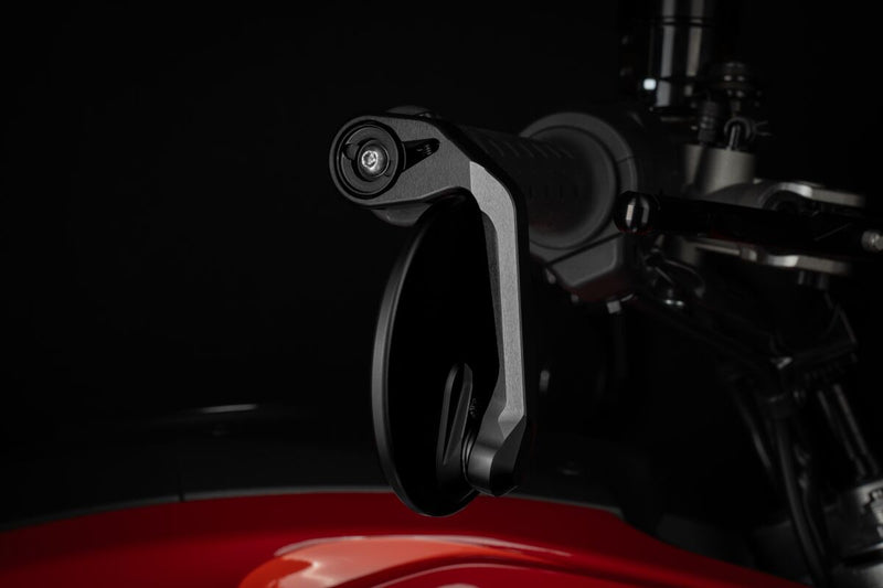 Gilles Tooling Moon Barend-mirror Round M12 - Black, Handlebar End