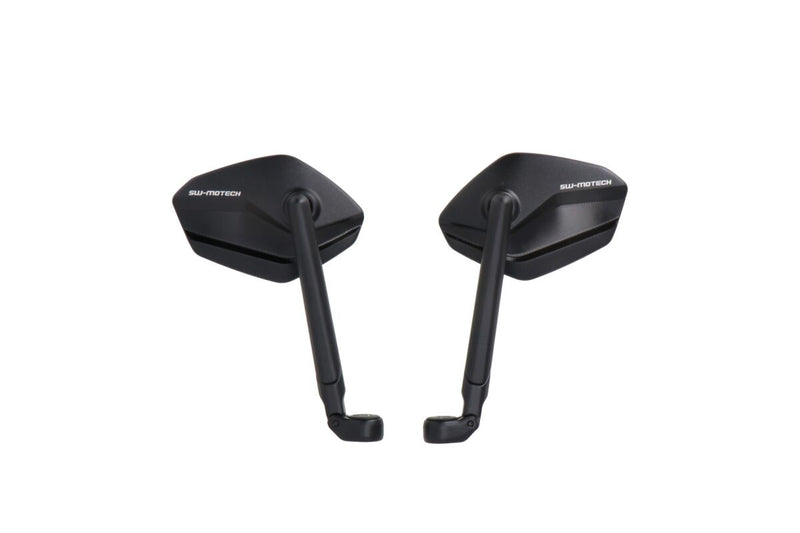 SW-Motech Sport Mirror Set Short Arm - Black, Side View