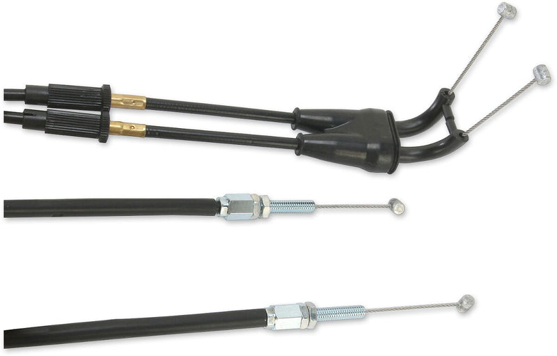 Moose Offroad Hard-parts Black Vinyl Throttle Cable - Black, Flat - 45-1013