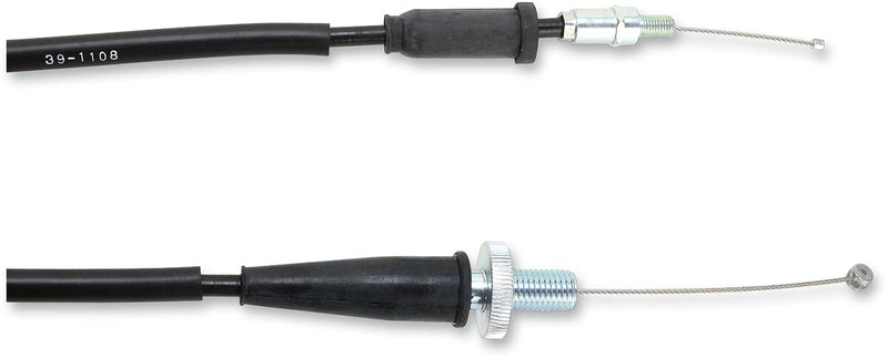 Moose Offroad Hard-parts Black Vinyl Throttle Cable - Black, Flat - 45-1046