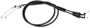 Moose Offroad Hard-parts Black Vinyl Throttle Cable - Black, Flat - 45-1053