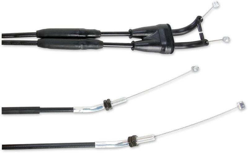 Moose Offroad Hard-parts Black Vinyl Throttle Cable - Black, Flat - 45-1053