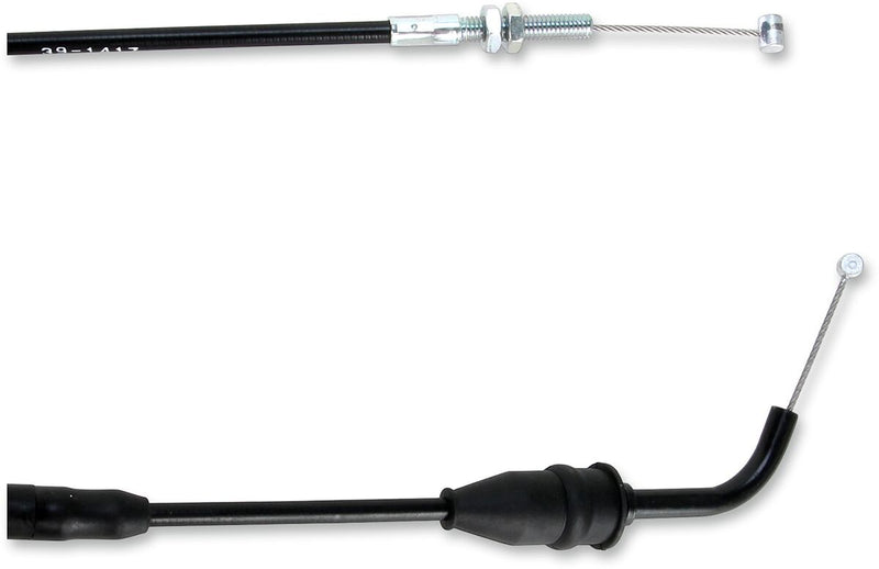 Moose Offroad Hard-parts Black Vinyl Throttle Cable - Black, Flat - 45-1072