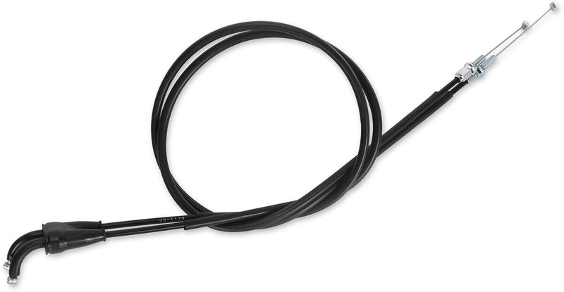 Moose Offroad Hard-parts Black Vinyl Throttle Cable - Black, Flat - 45-1178